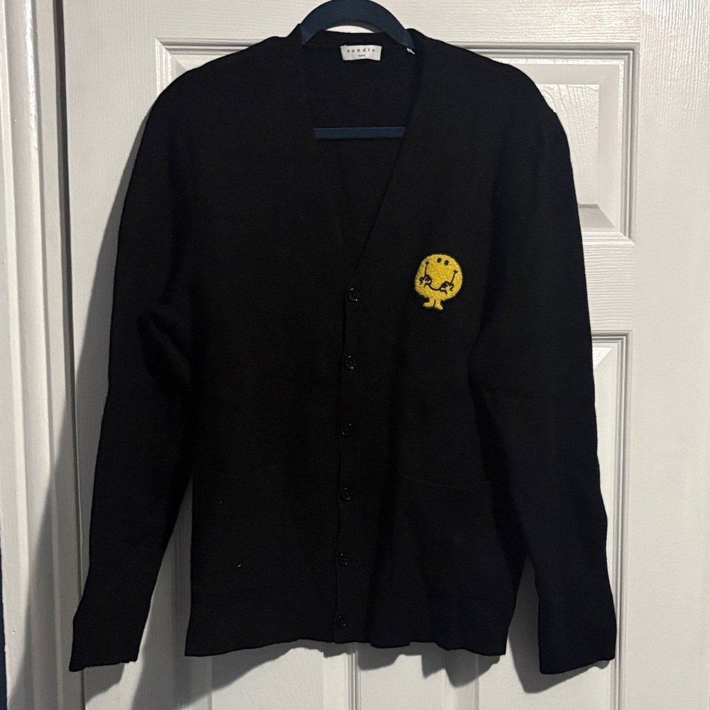 Sandro Black Cardigan Sweater